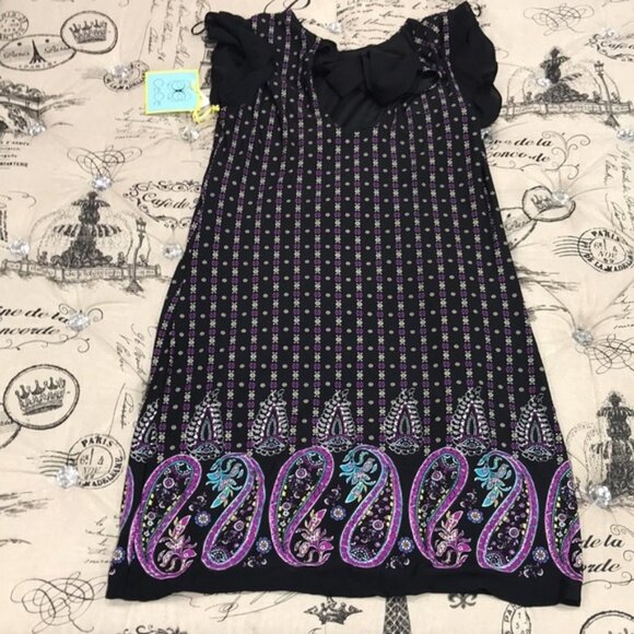 CeCe Paisley-Print Flutter Sleeve Dress - Picture 6 of 6